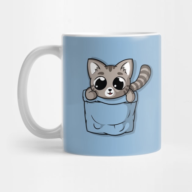 Cute Gray Pocket Cat by Beka